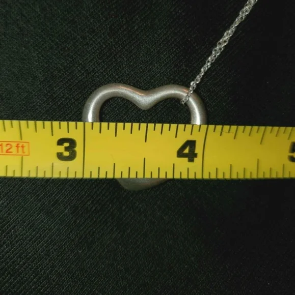 Tiffany Open Heart Pendant and Necklace - Picture 2 of 6